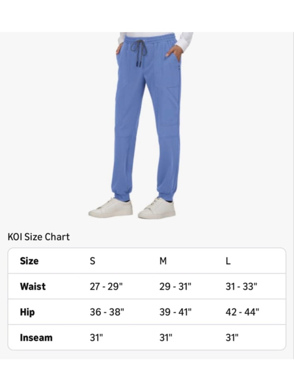NEW KOI Next Gen 7 Pocket Good Vibe Jogger Scrub Pants 4-Way Stretch - Picture 3 of 6